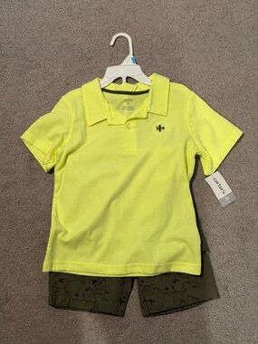 Carter's Neon Yellow Short Sleeve Polo Shirt